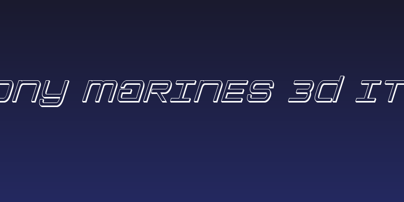 Colony Marines 3D Italic Social Header