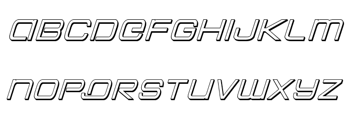 Colony Marines 3D Italic Schriftart Kleinbuchstaben