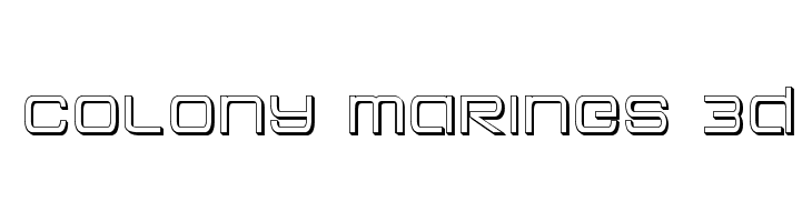 Colony Marines 3D Шрифта