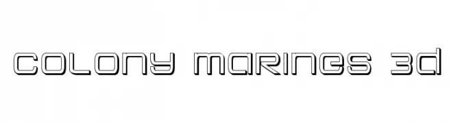 Colony Marines 3D  les polices de caractères gratuit tlcharger