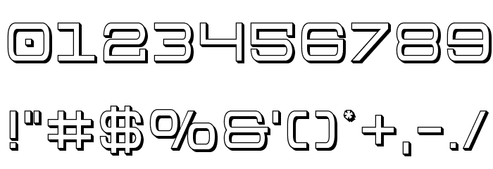 Colony Marines 3D Font OTHER CHARS