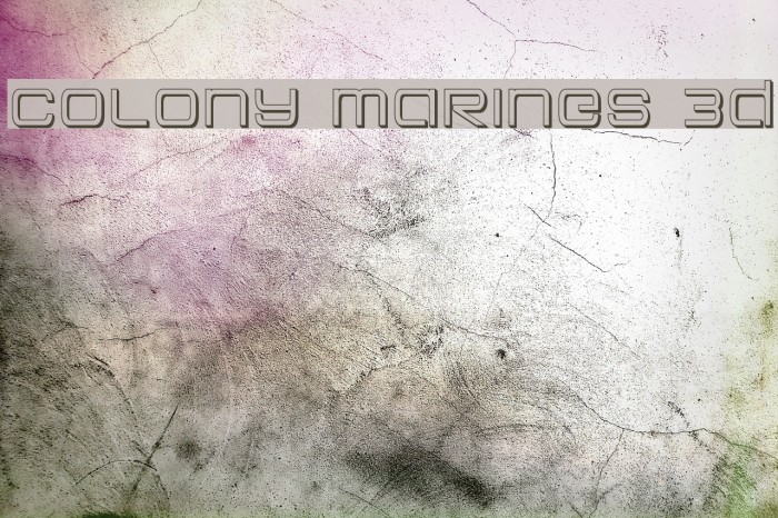 Colony Marines 3D Font examples