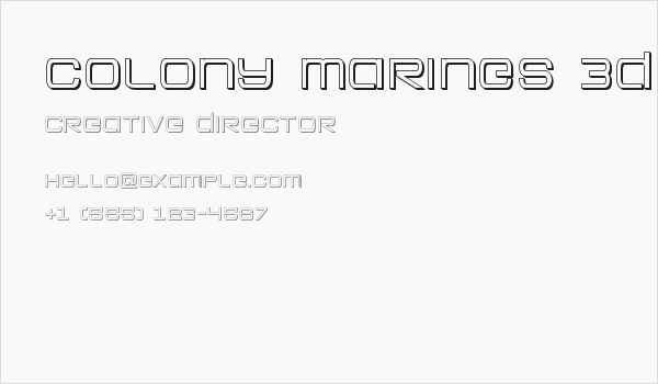 Colony Marines 3D Business Card
