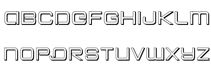 Colony Marines 3D Font LOWERCASE