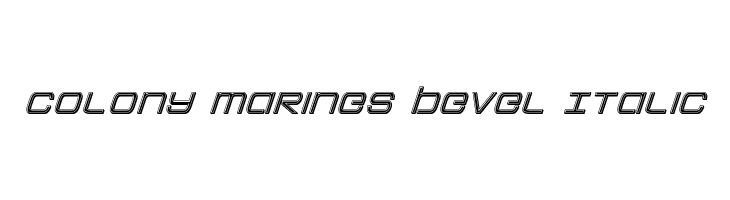 Colony Marines Bevel Italic Schriftart