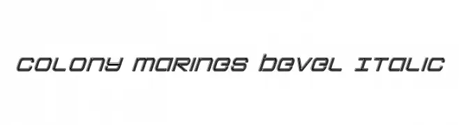 Colony Marines Bevel Italic  les polices de caractères gratuit tlcharger