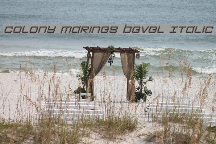 Colony Marines Bevel Italic Font examples