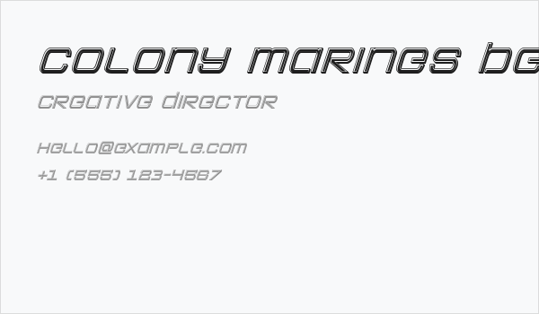 Colony Marines Bevel Italic Business Card