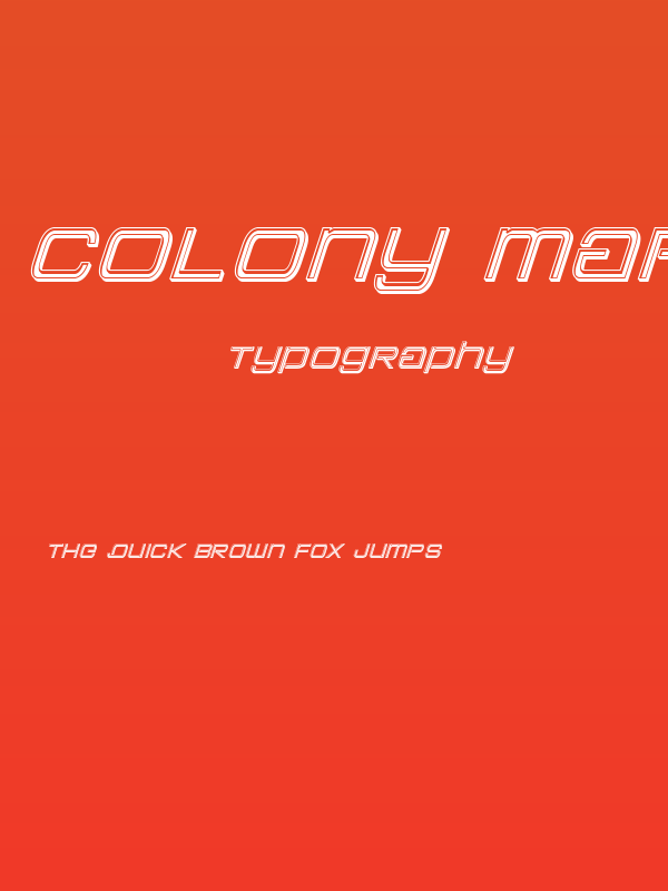 Colony Marines Bevel Italic Poster