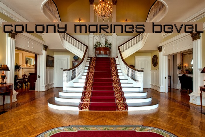 Colony Marines Bevel Schriftart examples