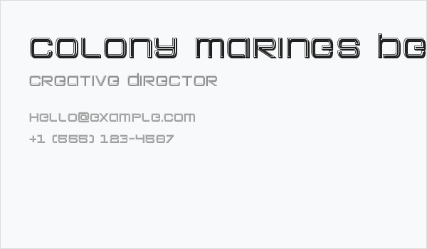 Colony Marines Bevel Business Card