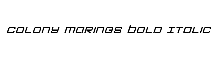 Colony Marines Bold Italic Schriftart