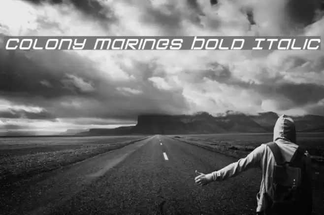 Colony Marines Bold Italic Font examples