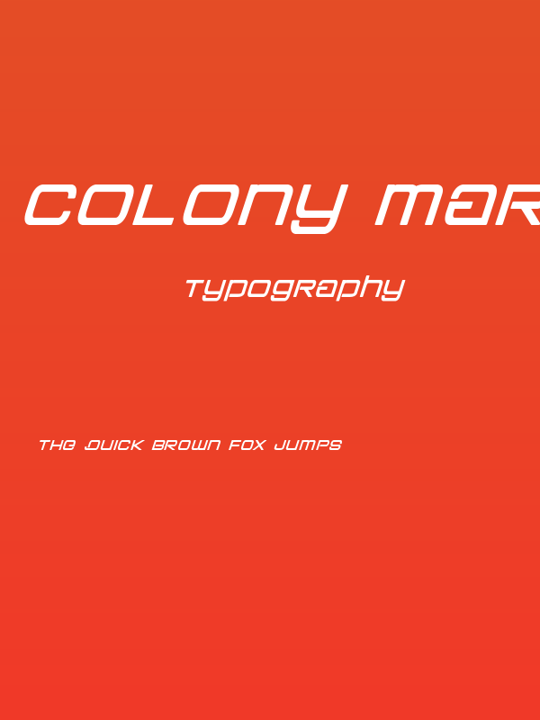 Colony Marines Bold Italic Poster