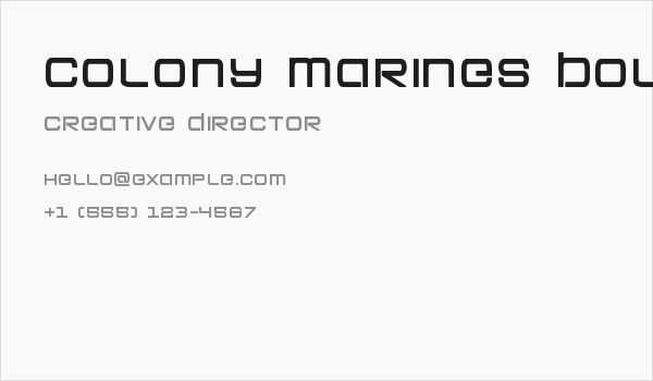 Colony Marines Bold Business Card
