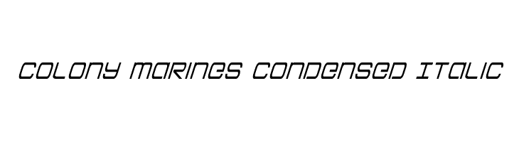 Colony Marines Condensed Italic Fuentes