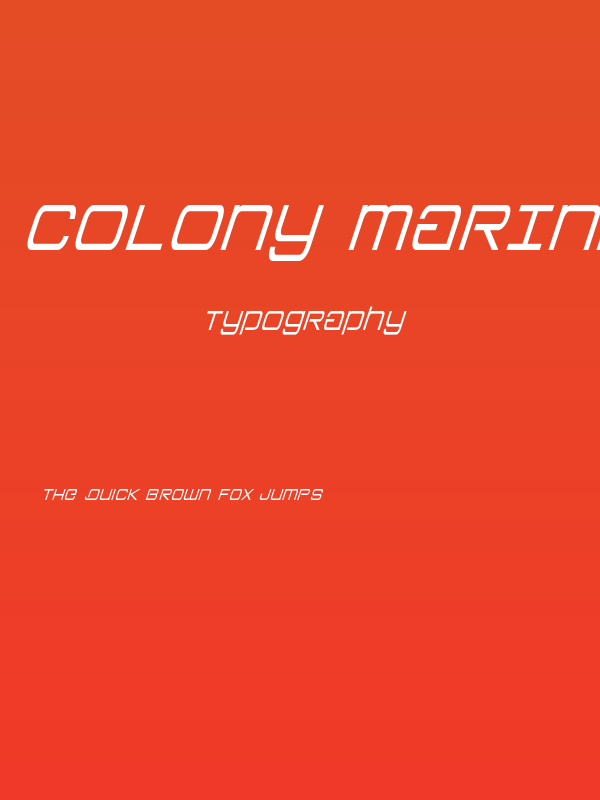 Colony Marines Condensed Italic Poster