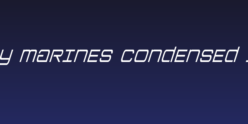 Colony Marines Condensed Italic Social Header