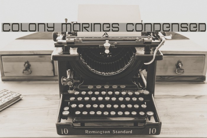 Colony Marines Condensed フォント examples