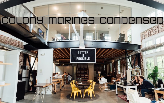 Colony Marines Condensed フォント examples