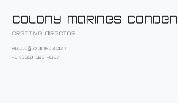 Colony Marines Condensed Business Card