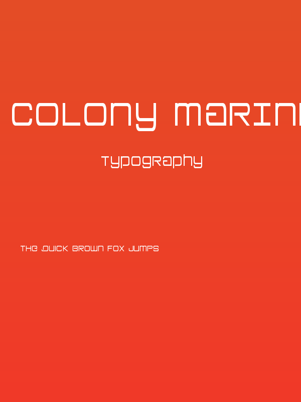 Colony Marines Condensed Poster