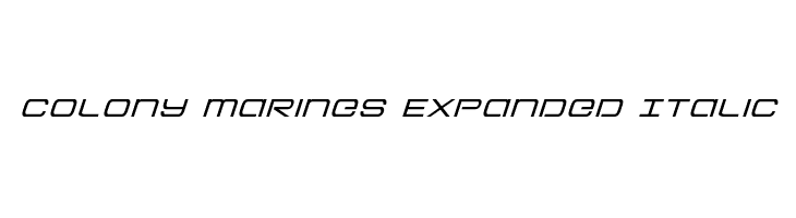 Colony Marines Expanded Italic  Free Fonts Download