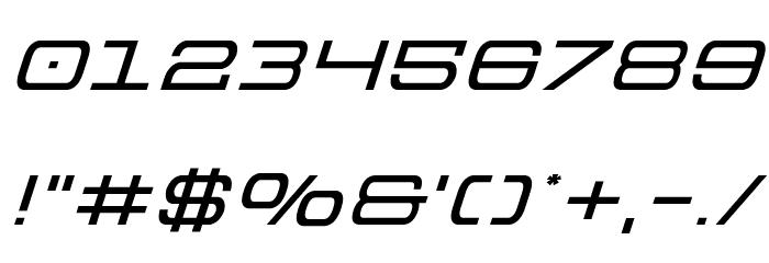 Colony Marines Expanded Italic Font OTHER CHARS