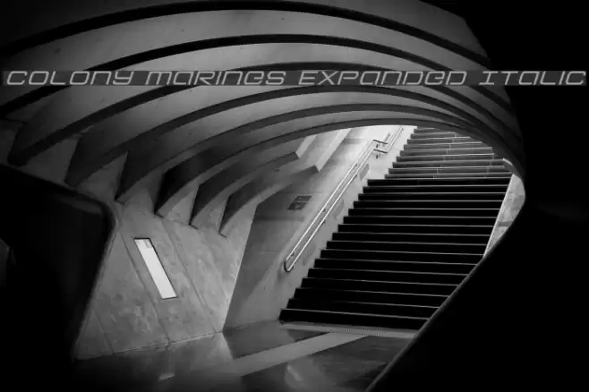 Colony Marines Expanded Italic Font examples