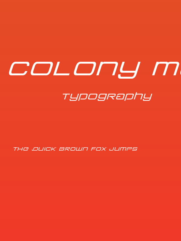 Colony Marines Expanded Italic Poster