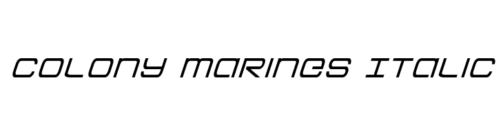 Colony Marines Italic Schriftart