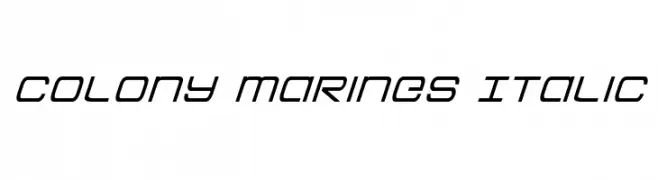 Colony Marines Italic  フリーフォントのダウンロード