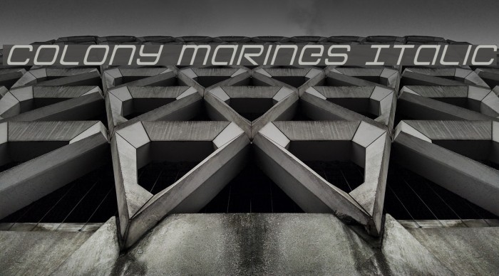 Colony Marines Italic Font examples