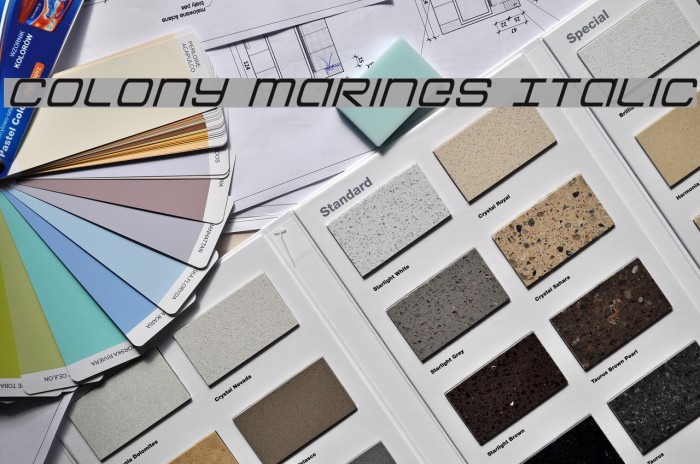 Colony Marines Italic Font examples