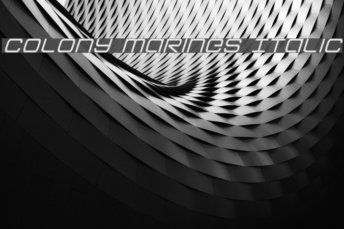 Colony Marines Italic Font examples