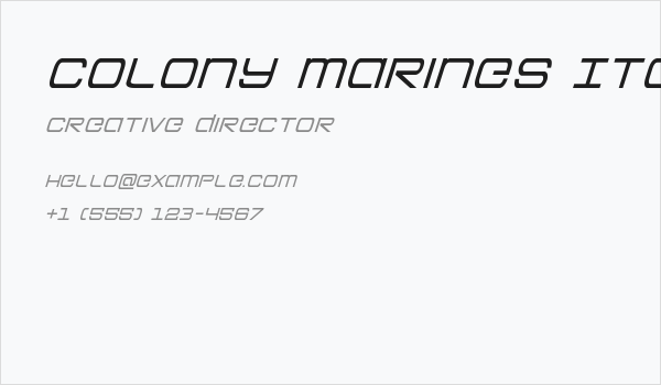 Colony Marines Italic Business Card