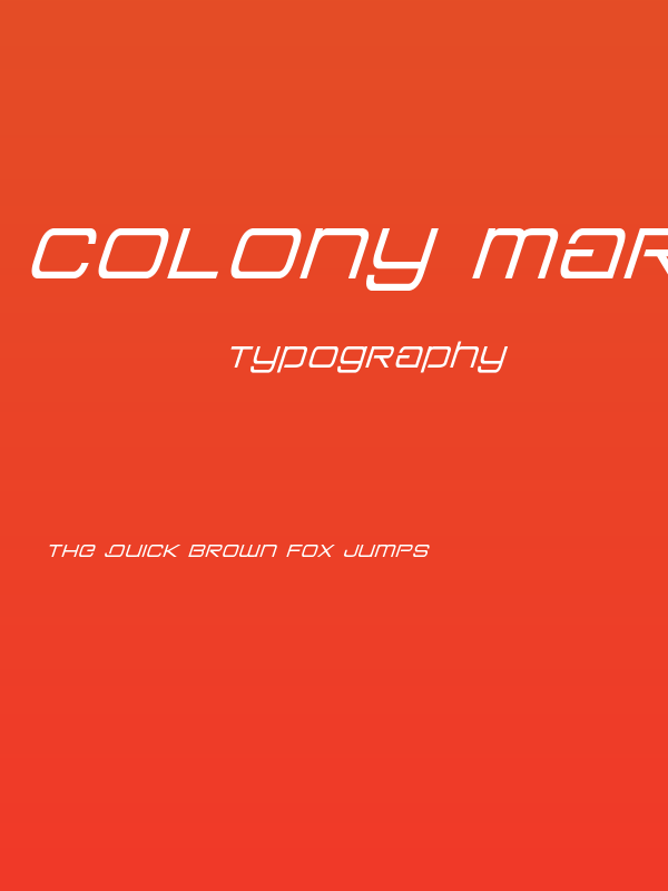 Colony Marines Italic Poster