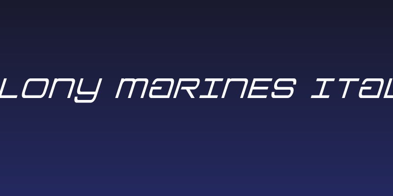 Colony Marines Italic Social Header