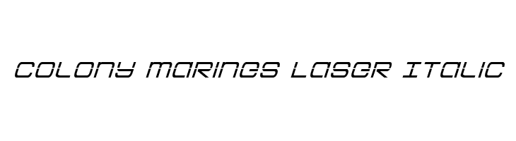 Colony Marines Laser Italic Schriftart