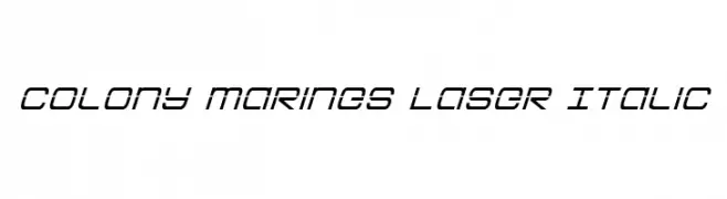 Colony Marines Laser Italic  フリーフォントのダウンロード