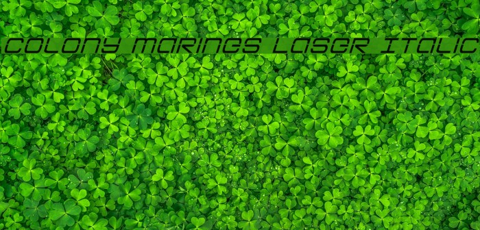 Colony Marines Laser Italic Schriftart examples