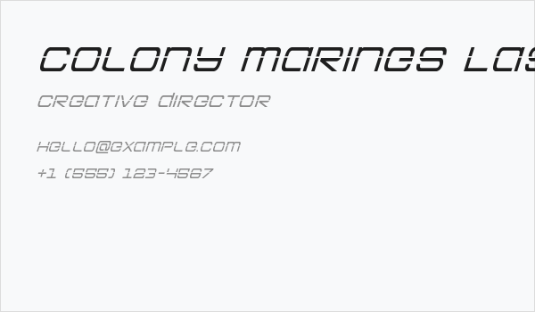 Colony Marines Laser Italic Business Card