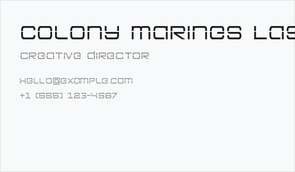 Colony Marines Laser Business Card