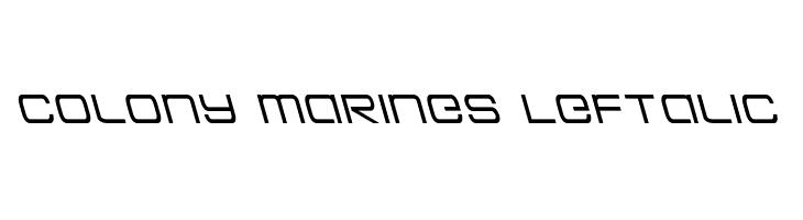 Colony Marines Leftalic Schriftart