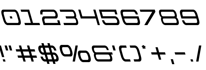Colony Marines Leftalic Font OTHER CHARS