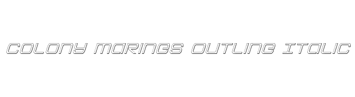 Colony Marines Outline Italic Schriftart