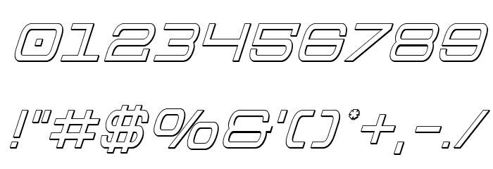 Colony Marines Outline Italic Schriftart Anderer Schreiben