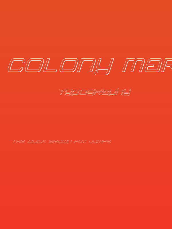 Colony Marines Outline Italic Poster