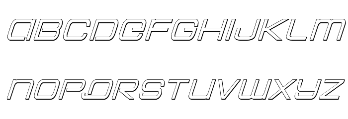 Colony Marines Outline Italic Schriftart Kleinbuchstaben