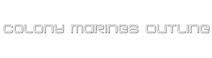 Colony Marines Outline Шрифта